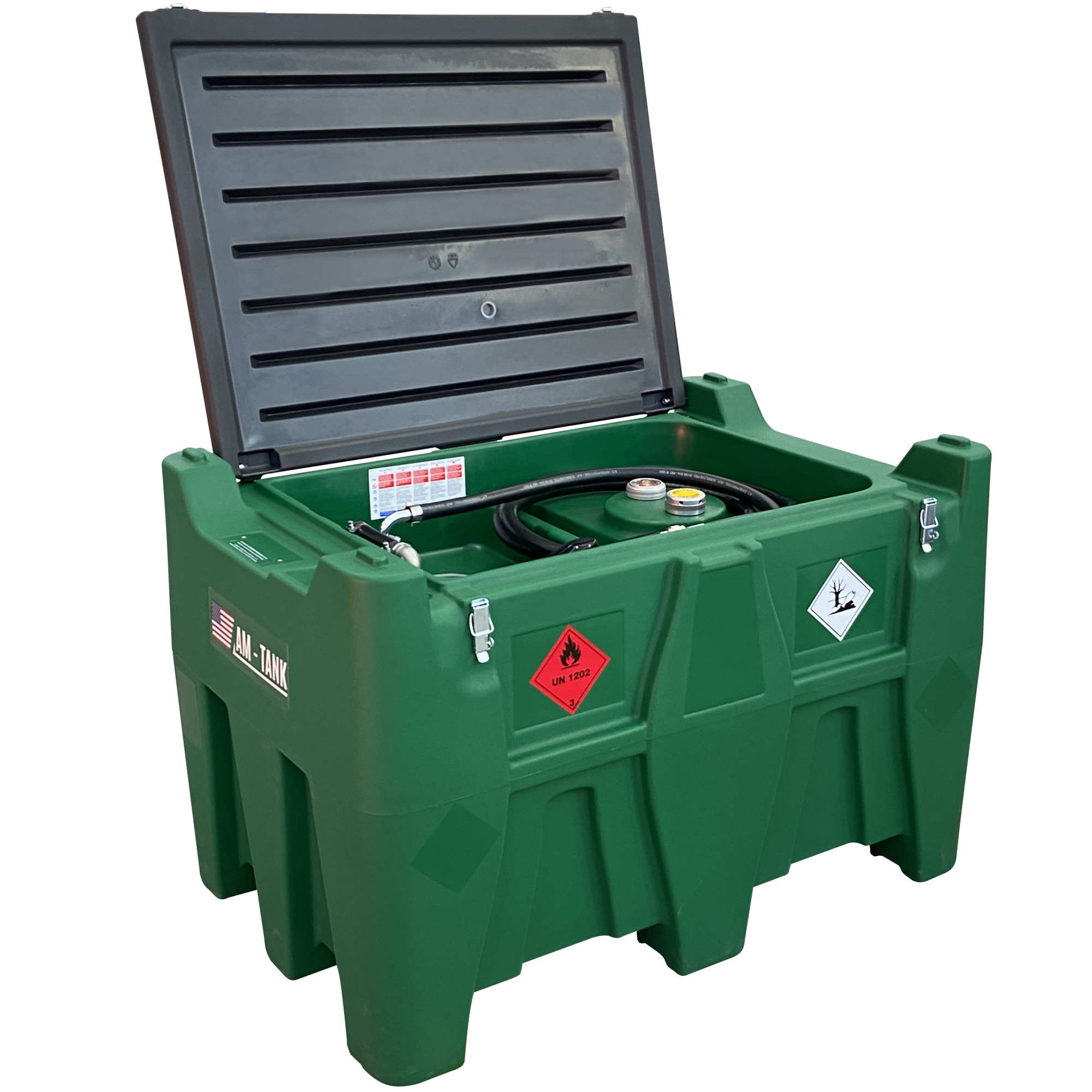 AMERICAN FUEL TANK, Portable 116 gal Diesel Tank w/ 12V pump, Capacity 116 Gal, Shape Other, Model# AM-TANK116DIESEL
